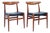 Model W2 Dining Chairs in Teak and Leather by Hans J. Wegner for C. M. Madsen, 1960s, Set of 2 For Sale