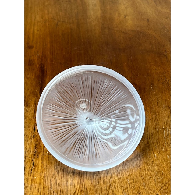 Vintage Lalique France Ballerina Frosted Crystal Covered Powder Box For Sale - Image 9 of 12