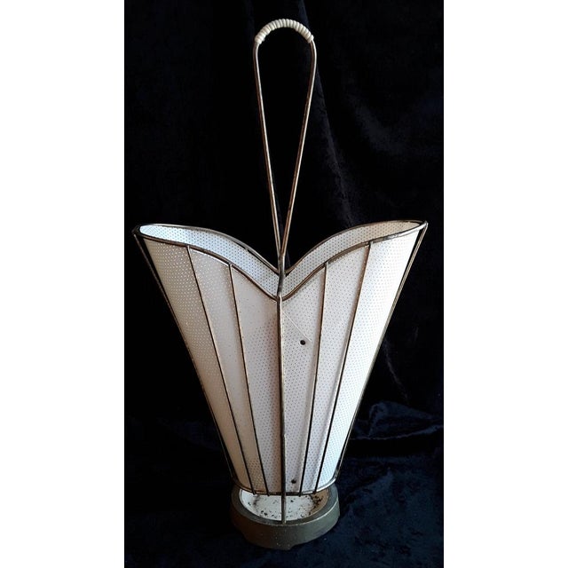 Cream Vintage Umbrella Stand in Brass, 1970s For Sale - Image 8 of 9