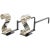 Andirons Modern Nickel Plated, "S Form", For Sale - Image 11 of 11