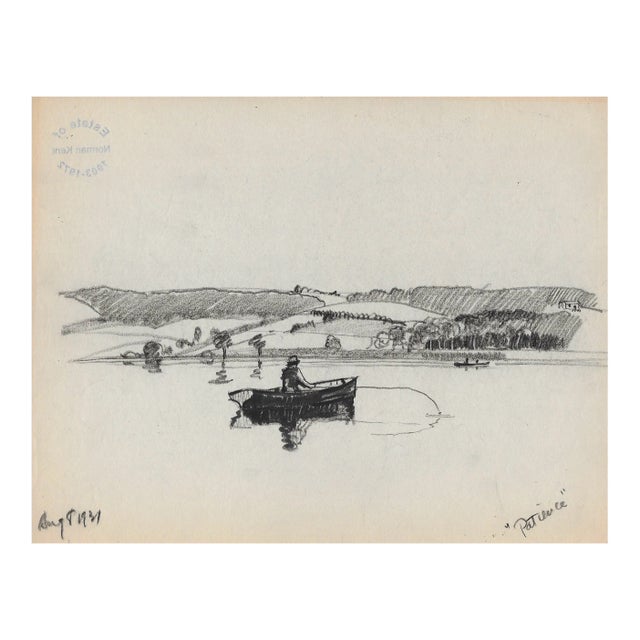 1931 Norman Kent Sporting Art Drawing For Sale