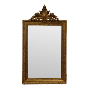 Large 19th Century Louis XVI Carved and Giltwood Wall Mirror