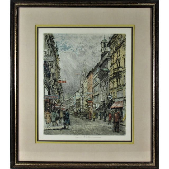 Gray Robert Kasimir, Busy Street, Vienna, Circa 1970 For Sale - Image 8 of 8