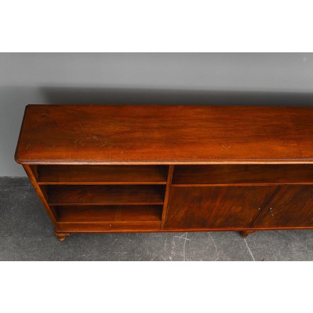 Large Early 20th Century Art Nouveau Bookcase in Walnut For Sale - Image 14 of 18