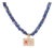Love You Enamel Heart Pendant Blue Choker Necklace For Sale
