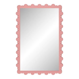 Fleur Home Garden District Valmont Rectangle Mirror in Pink Punch, 38.75x49 For Sale