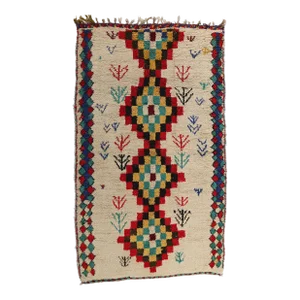 Colorful Vintage Moroccan Azilal Rug - 05'04 X 09'00