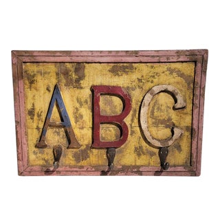 1940s Abc Hat and Coat Rack For Sale