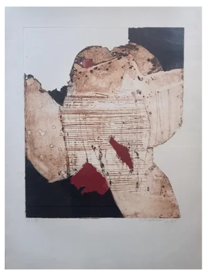 Cees Kortlang, Abstract Composition, 1990s, Color Etching