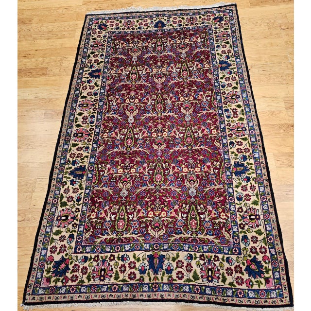 "An exceptional vintage Persian Tabriz area rug from the second quarter of the 20th century, featuring an allover Tree of...