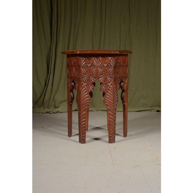 Scottish Chip Carved Pine Octagonal Table, 1900 For Sale - Image 4 of 7