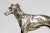 Rare 1920s English Art Deco Ebonized Wood Silverplate Greyhound Statue Sculpture Cigar Box Home Decor For Sale - Image 4 of 18