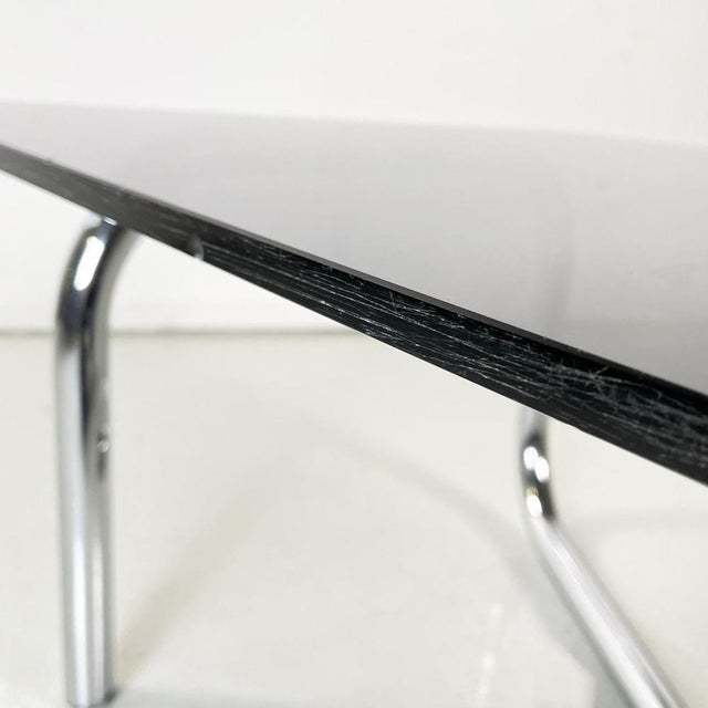 Italian Modern Coffee Table in Chromed Steel with Rectangular Smoked Glass Top, 1970s For Sale - Image 10 of 16