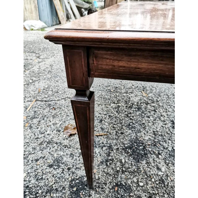 Low Rectangular Inlaid Coffee Table, 1950 For Sale - Image 10 of 18
