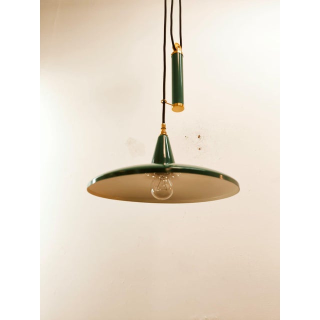 Black Vintage Metal Pull-Down Suspension Lamp For Sale - Image 8 of 17