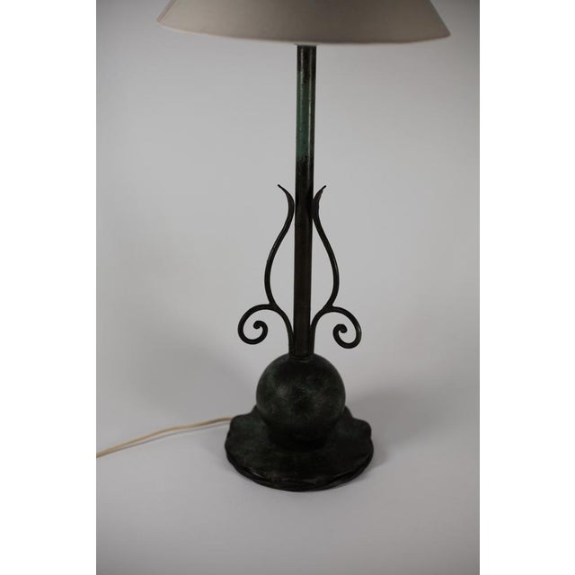 Metal Bronze Table Lamp, 1890s For Sale - Image 7 of 9