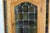 1950s Danish Modern Mid Century Corner Cabinet W Leaded Glass For Sale - Image 5 of 15