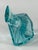 Bohemian Geometric Aqua Crystal Decanter, Former Czechoslovakia, 1960s For Sale - Image 6 of 8
