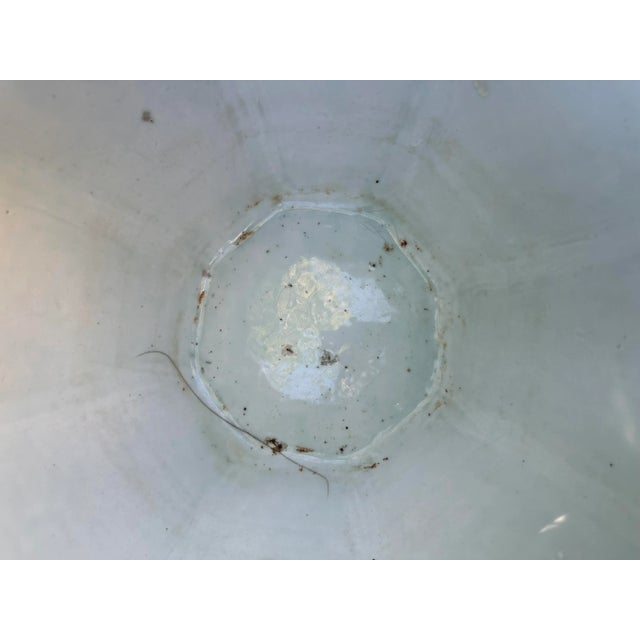 Antique Chinese Famille Verte Porcelain Jardiniere, Qing Dynasty, 18th Century For Sale - Image 11 of 12