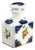 19th C. Old Paris Porcelain Perfume Vanity Bottle Blue & White Flowers & Gold For Sale