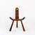 French Wooden Carved Tripod Chair, in Good conditions. Designed 1970 to 1979
