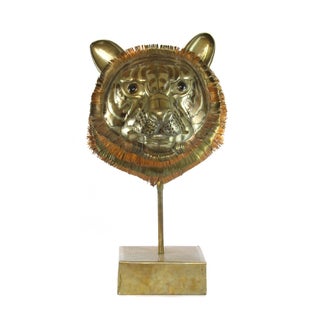 Sergio Bustamante Tiger Bust Sculpture For Sale