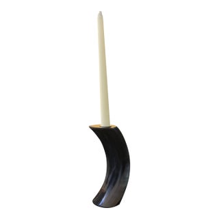 Hand Made Horn Candlestick For Sale
