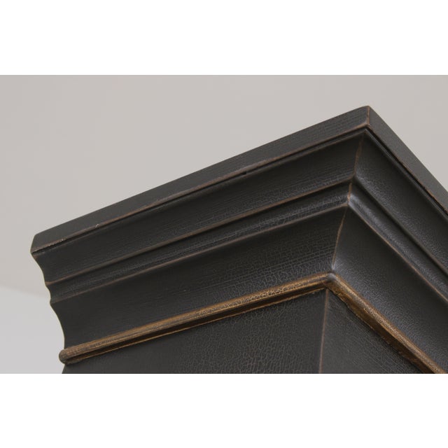 Regency Style Paint Decorated Open Bookshelf Unit For Sale - Image 11 of 16