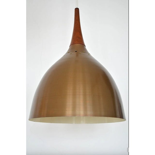 Fog & Mørup Danish Copper Pendant Lamp in the style of Fog & Mørup, 1960s For Sale - Image 4 of 12