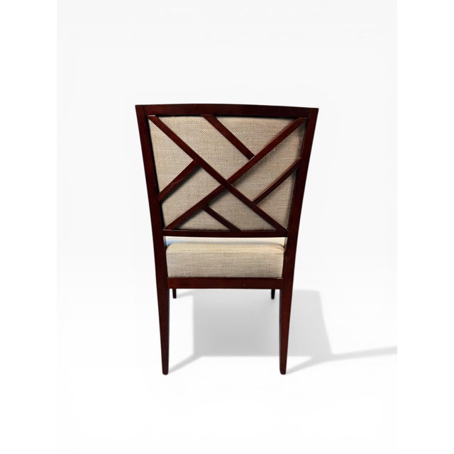 Wood Bolier & Company Cherry Wood Upholstered Dining Chairs — Pair For Sale - Image 7 of 12