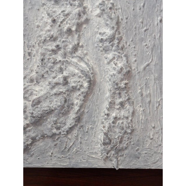 Natural Color Palette Relief Brutalist Oil Painting #3 For Sale - Image 4 of 6
