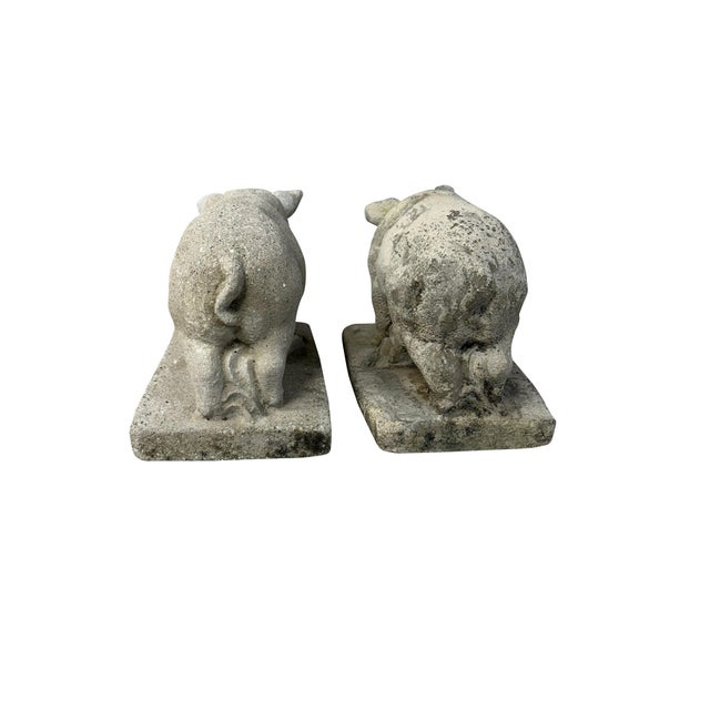 Stone Petite Stone Pigs - A Pair For Sale - Image 7 of 18