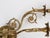 1950s 1950s Spanish French Neoclassical Cast Brass 3-Light Wall Sconce With Floral Rosettes For Sale - Image 5 of 12
