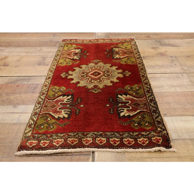 Textile Vintage Turkish Yastik Rug - 01'08 X 03'02 For Sale - Image 7 of 8