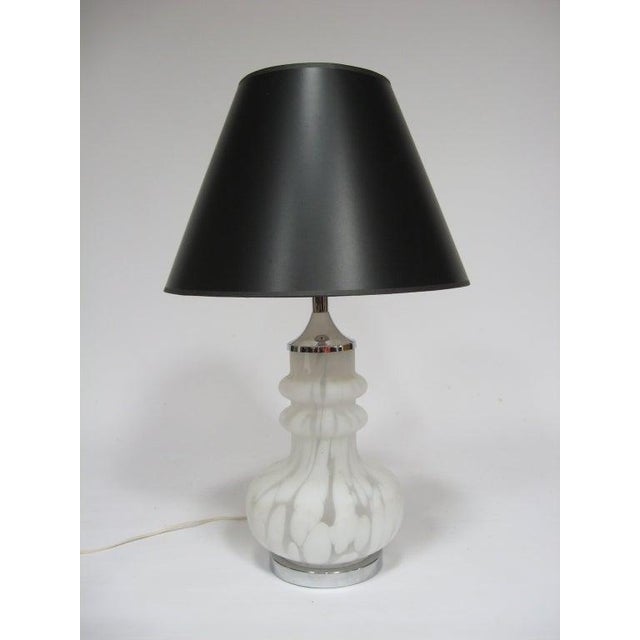 A fantastic design by Laurel that has a beautiful Italian glass base in white and frosted clear glass. The base is...