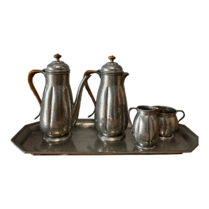 Anitque English Tudric Pewter Ware Tea Service Set for Liberty and Co