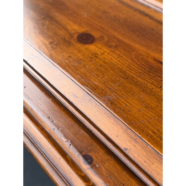 Wood Farmhouse Pine Console Table For Sale - Image 7 of 9
