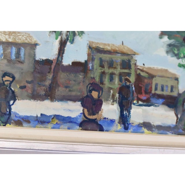 Swedish Mid- Century Oil on Canvas "Coastal Living" by Bertil Wahlberg (1923-1980) A beautiful oil on canvas piece...