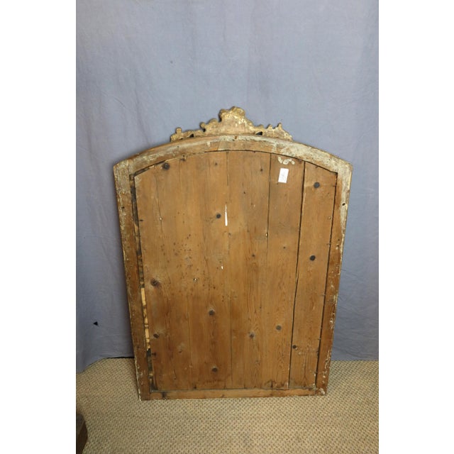 Wood 18th Century Gilt Wood Mirror For Sale - Image 7 of 8