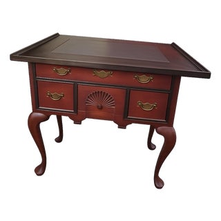 Eldred Wheeler Queen Anne Cherry Bedside Chest With Slate-Inset Top For Sale