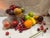 Up for consideration is a beautiful vintage collection of 50 pieces of fake fruit in a large glass bowl. This would add a...