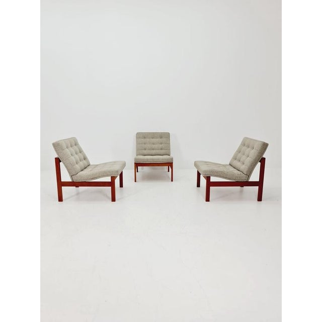 Mid-Century Danish Teak Lounge Chairs by Ole Gjerlov Knudsen and Torben Lind for France and Son, 1960s For Sale - Image 4 of 18