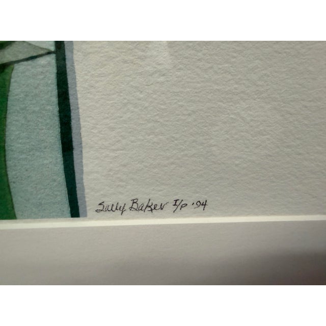 Sally Baker Sunflowers in Vase I/P Artwork, Signed For Sale - Image 11 of 12