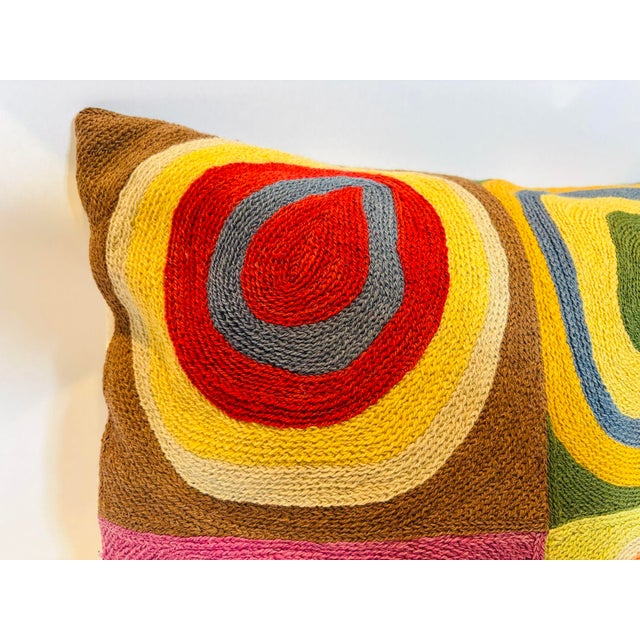 Organic Cotton Abstract Kandinsky Throw Pillow Farbstudie Quadrate For Sale - Image 12 of 12