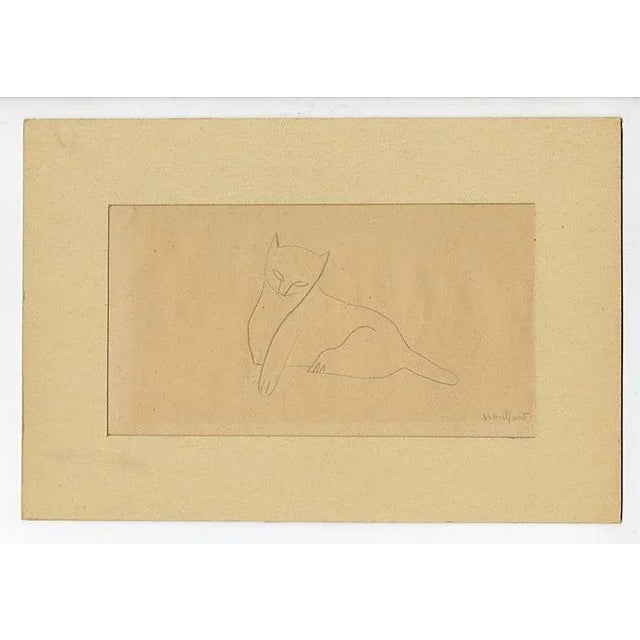 Figurative "Cat Sketch" Figure Drawing by Wouyart For Sale - Image 3 of 3