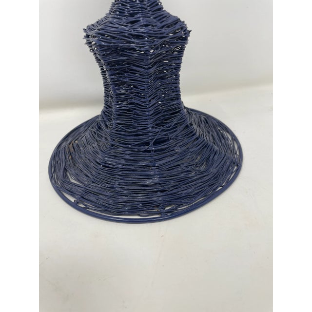 Tall Wire Candelabra Royal Blue 19" For Sale In New York - Image 6 of 12