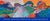 David Hockney Mulholland Drive Official Exhibition Poster Dimensions: 38 x 16 in / 96,5 x 40,6 cm Sold unframed