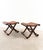 Late 20th Century Late 20th Century Regency Campaign-Style X-Base Cane Stools in the Manner of Gillows of Lancaster For Sale - Image 5 of 12