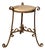 Iron Pedestal Table with Marble Shelf, 1890s For Sale