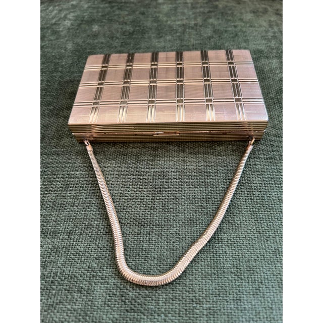 1950s Mid-Century Evans Wristlet Compact Vanity Kit and Cigarette Case For Sale - Image 13 of 18